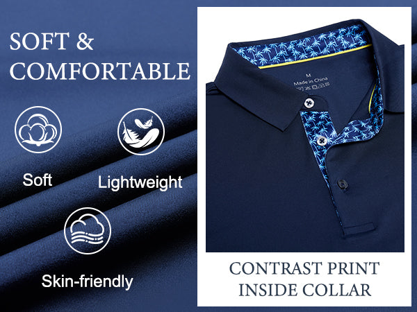 3-Pack Men’s Polo Shirts – Soft Breathable Short Sleeve Polos