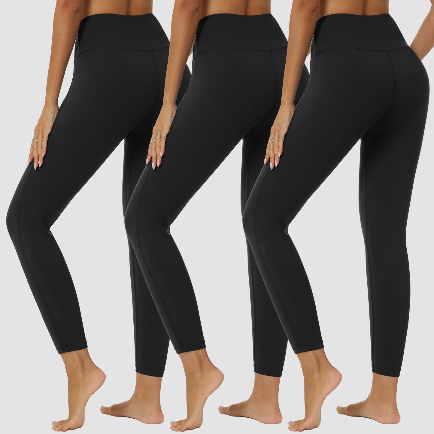 VILIGO 3-Pack Leggings for Women – High-Waisted, Stretchy & Soft Plus Size Yoga Leggings with Hidden Pocket