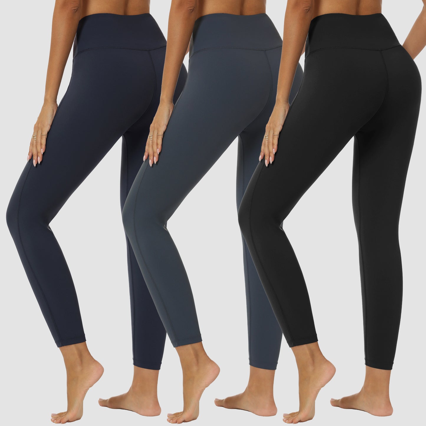 VILIGO 3-Pack Leggings for Women – High-Waisted, Stretchy & Soft Plus Size Yoga Leggings with Hidden Pocket