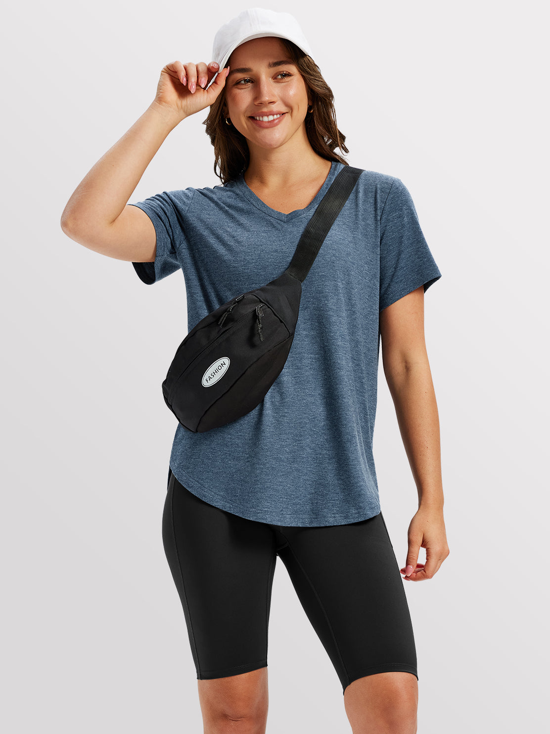 VILIGO Short Sleeve Shirts for Women Casual V-Neck Plain Tees - Set of 4