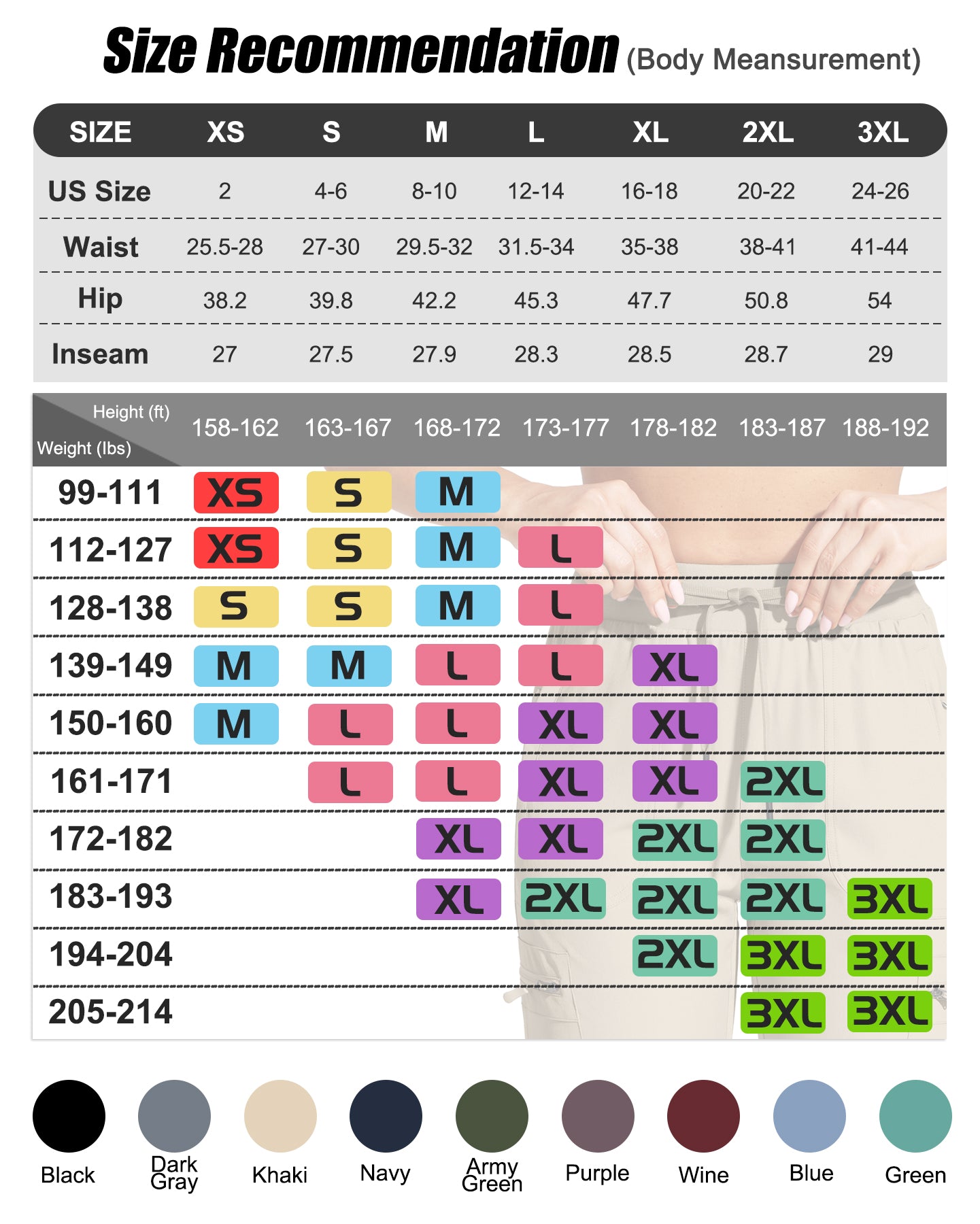 Women's Lightweight Cargo Joggers with Zipper Pockets