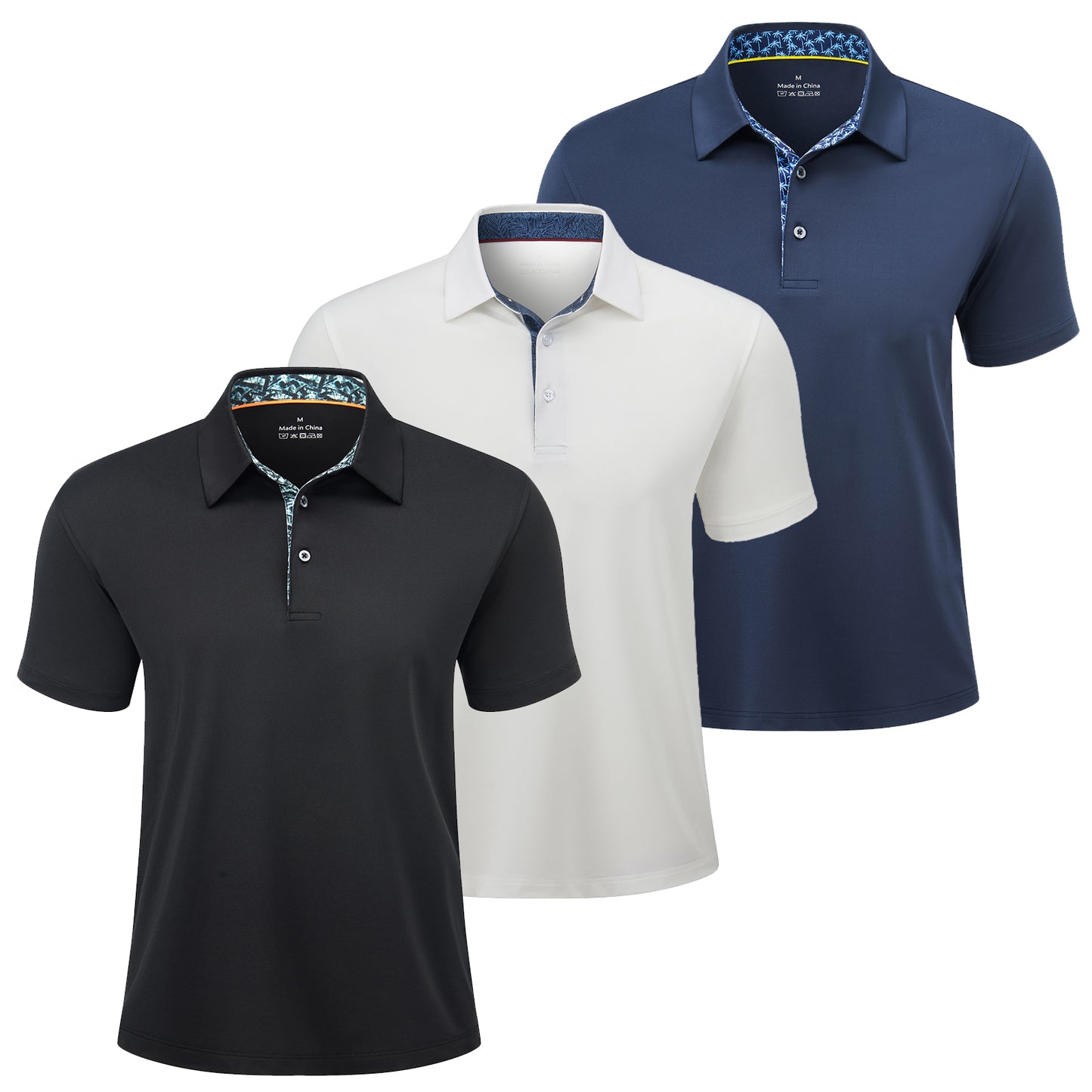 3-Pack Men’s Polo Shirts – Soft Breathable Short Sleeve Polos